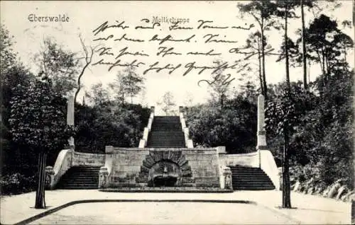 Ak Eberswalde Brandenburg, Partie an der Moltketreppe