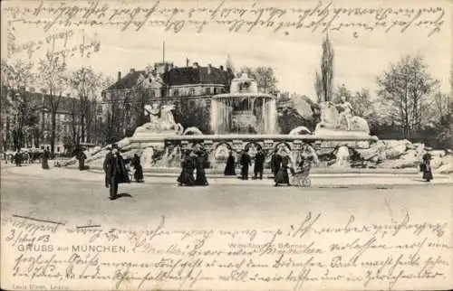 Ak München, Wittelsbacher Brunnen