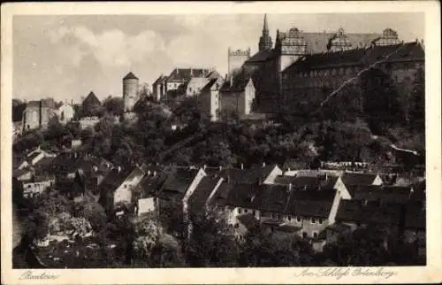 Ak Bautzen in der Oberlausitz, Schloss Ortenburg, historische Architektur, Stadtansicht