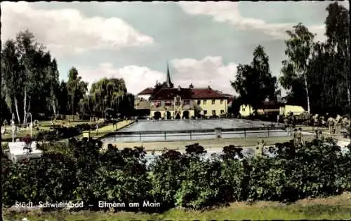 Ak Eltmann in Unterfranken, Städt. Schwimmbad