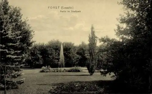 Ak Forst in der Lausitz, Stadtpark