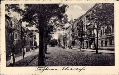 Ak Gussew Gumbinnen Ostpreußen Tilsiterstrasse