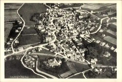 Ak Leuting in Oberbayern, Fliegeraufnahme