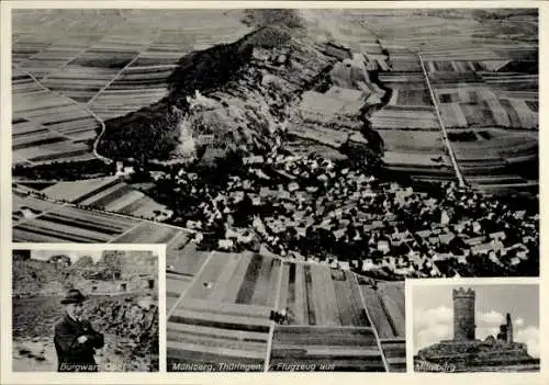 Ak Mühlberg Drei Gleichen Thüringen, Burg Mühlburg, Burgwart Richard Opel