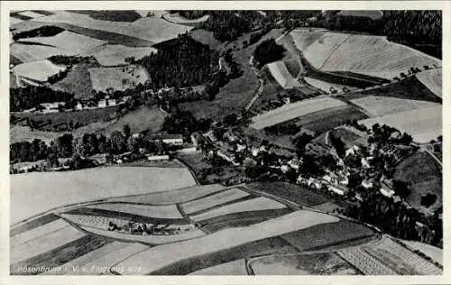 Ak Bösenbrunn im Vogtland, Fliegeraufnahme