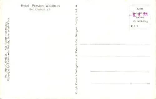 Ak Waldhaus Römhild in Thüringen, Hotel Pension Waldhaus, zwischen den Gleichbergen, Fliegeraufnahme