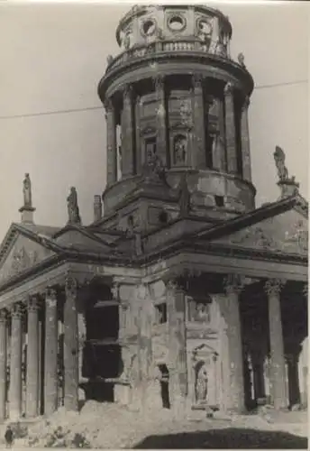 Original Foto Berlin Mitte, Gendarmenmarkt, Französischer Dom, um 1946, ca. 13 x 18 cm