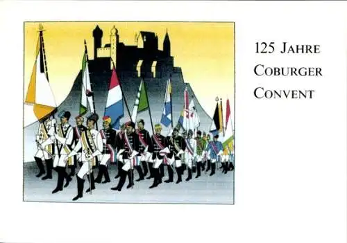 Studentika Ak Würzburg, Studentengeschichtliche Vereinigung des CC, 125 Jahre Coburger Convent