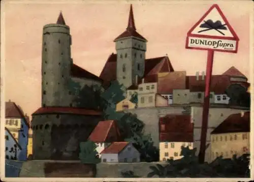 Ak Reklame für Dunlop Supra Ballon