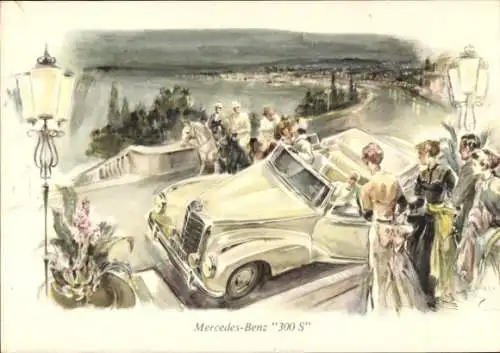 Künstler Ak Mercedes Benz 300 S, Automobil