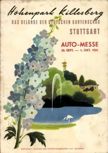 Ak Stuttgart, Höhenpark Killesberg, Gelände der Deutschen Gartenschau