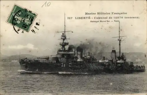 Ak Französisches Kriegsschiff Liberte, französische Marine