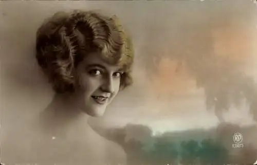 Ak Junge Frau, Portrait