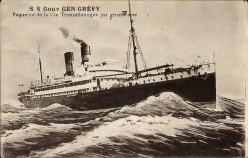Ak Dampfer SS Gen Grevy, CGT, French Line