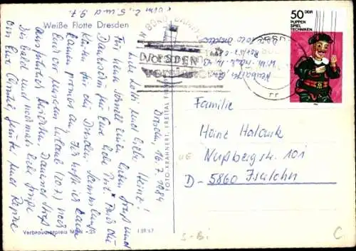 Ak Weiße Flotte Dresden