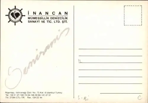 Ak Istanbul, Inancan Schiffahrt