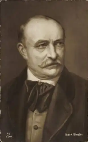 Ak Dresden Coschütz, Porträt von Friedrich Wilhelm Hackländer.