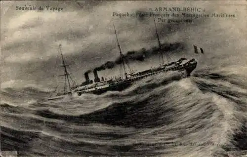 Ak Dampfer Armand-Behic, Messageries Maritimes