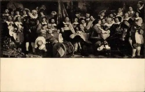 Künstler Ak  B. v. D. Helst, Schützenfest, Festbankett