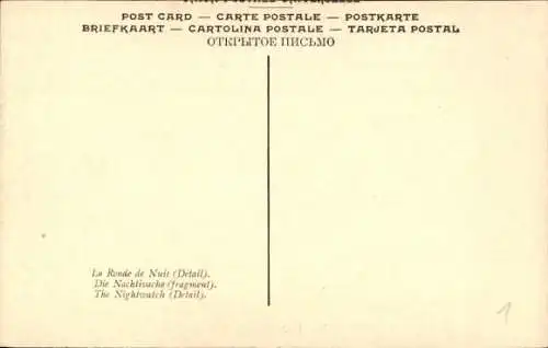 Künstler Ak Rembrandt, Die Nachtwache