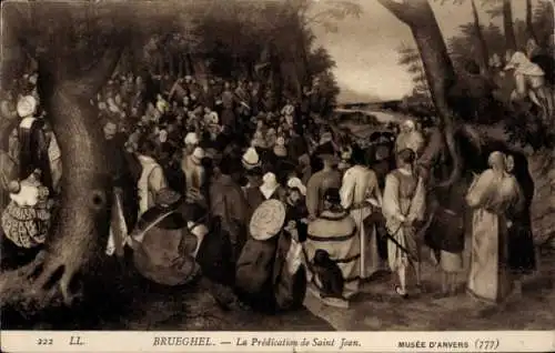 Künstler CPA Brueghel, Predication de Saint Jean