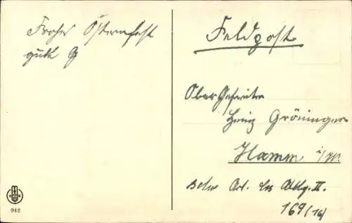 Ak Glückwunsch Ostern, Hase, Ostereier