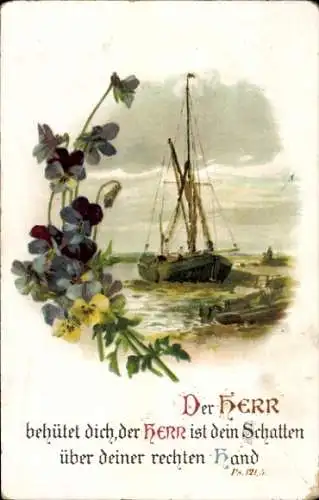 Ak Bibelzitat, Der Herr behütet dich, der Herr ist dein Schatten..., Ps. 121,5