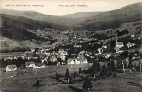 Ak Świeradów Zdrój Bad Flinsberg Schlesien, Panorama, Hochstein