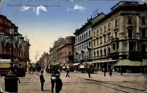 Ak Budapest Ungarn, Rakoczistraße