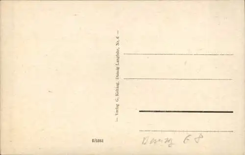 Ak Gdańsk Danzig, Langer Markt mit Rathaus und St. Marienkirche