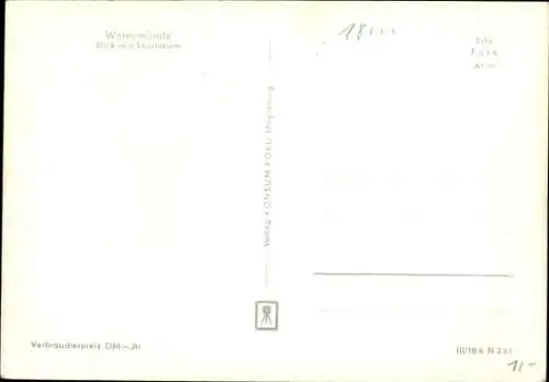 Ak Ostseebad Warnemünde Rostock, Strandpromenade, Blick vom Leuchtturm