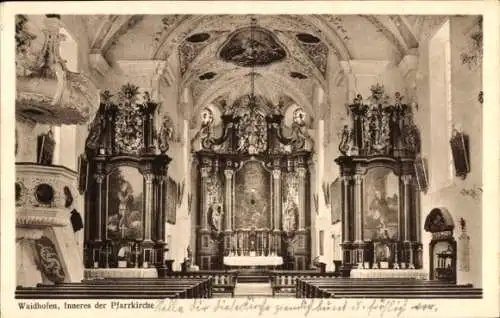 Ak Waidhofen in Oberbayern, Pfarrkirche