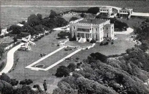 Ak Barbados BWI, Sam Lord's Castle, große Rasenfläche, Windmühle, mehrere Gebäude