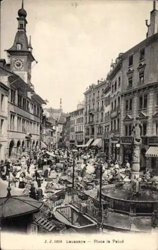 Ak Lausanne Kanton Waadt, Place La Palud