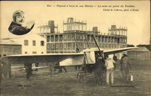 CPA Aviation, Pegoud a bord de son Bleriot, La mise au point du Tandem