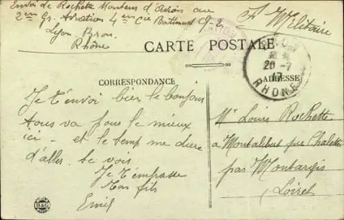 CPA Bron Rhône, Vue d'ensemble du Champ d'Aviation