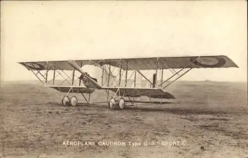 Ak Französisches Militärflugzeug Caudron G3 Sport