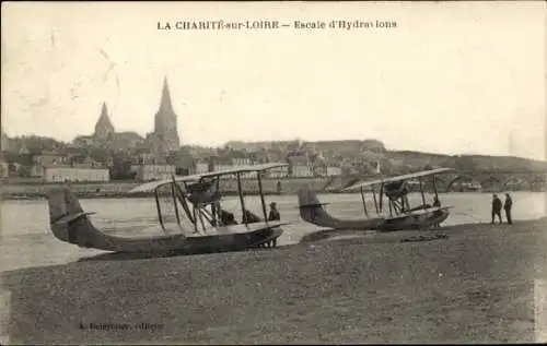 CPA La Charité sur Loire Nièvre, Escale d'Hydravions