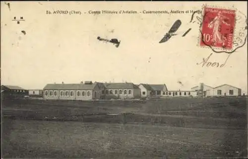 CPA Avord Cher, Centre Militaire d'Aviation, Casernements
