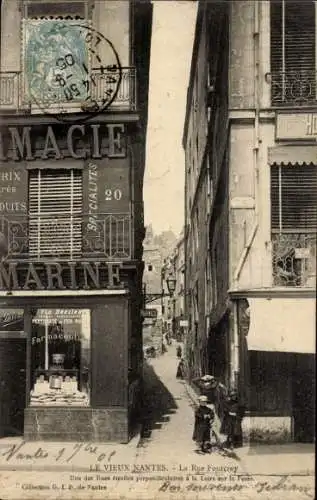 Ak Nantes Loire Atlantique, Rue Fourcroy, Apotheke