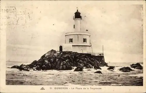 Ak Quiberon Morbihan, Leuchtturm