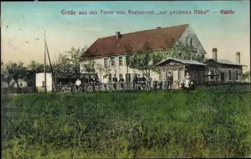 Ak Rabitz Kubschütz in Sachsen, Restaurant zur goldenen Höhe