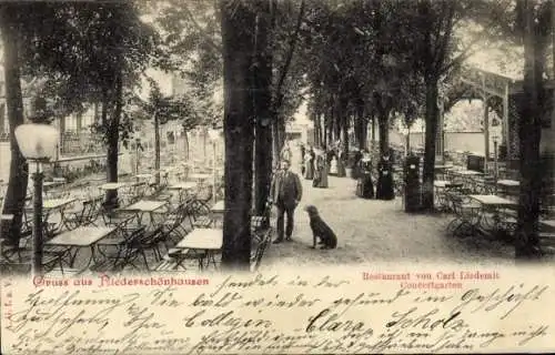 Ak Berlin Pankow Niederschönhausen, Restaurant, Konzertgarten