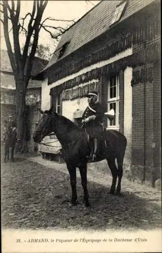 CPA Armand, le Piqueur de l'Equipage de la Duchesse d'Uzès