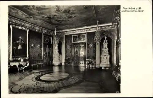 Ak Frankfurt am Main, Fürstenzimmer im Römer, historisches Zimmer, elegante Einrichtung, kunst...