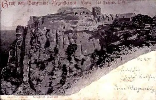 Ak Blankenburg am Harz, Burg Regenstein, Ruine