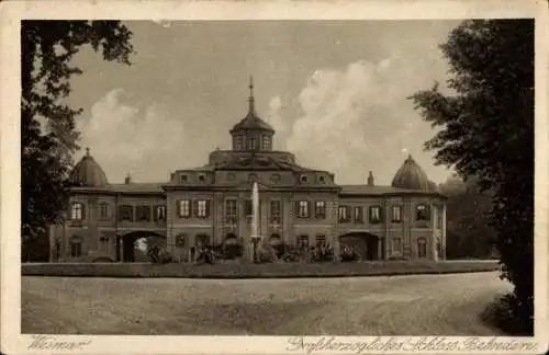 Ak Weimar in Thüringen, Großherzogliches Schloss Belvedere