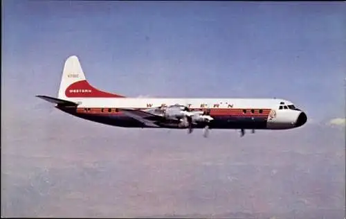 Ak Western Airlines, Electra, N7135C, Passagierflugzeug
