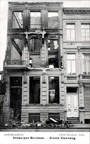 Ak Berchem Flandern Antwerpen, Groote Steenweg