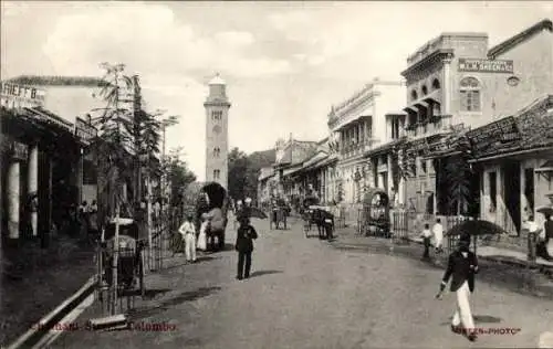 Ak Colombo Ceylon Sri Lanka, Chatham Street, Photographers W. L. H. Skeen & Co
